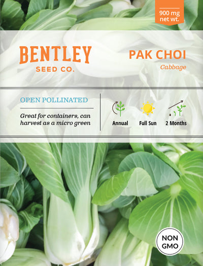 Cabbage, Pak Choi Seed Packets seed packet