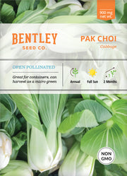 Cabbage, Pak Choi Seed Packets seed packet