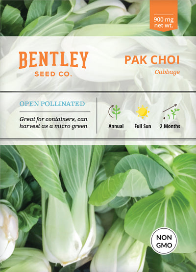 Cabbage, Pak Choi Seed Packets seed packet