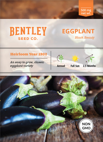 Eggplant, Black Beauty Seed Seed Packets garden seeds