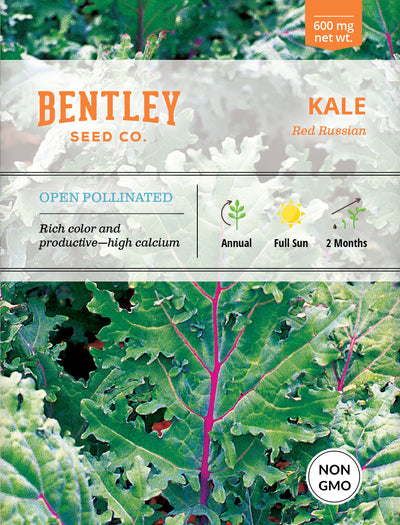 Kale, Red Russian Seed Packets garden seeds