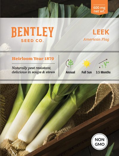 Leeks, American Flag Seed Packets flower seeds