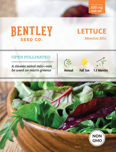 Lettuce, Mesclun Mix Seed Packets garden seeds