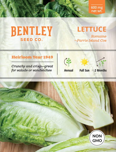 Lettuce, Parris Island Romaine Seed Packets garden seeds
