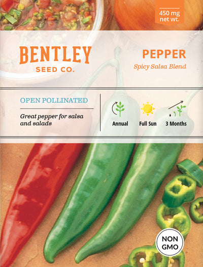 Pepper, Spicy Salsa Blend Seed Packets flower seeds