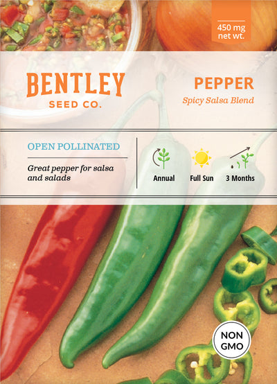 Pepper, Spicy Salsa Blend Seed Packets flower seeds