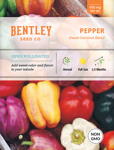 Pepper, Sweet Carnival Blend Seed Packets garden seeds