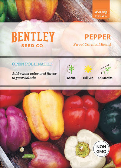 Pepper, Sweet Carnival Blend Seed Packets garden seeds