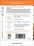 Pumpkin, Jack O' Lantern Seed Packets