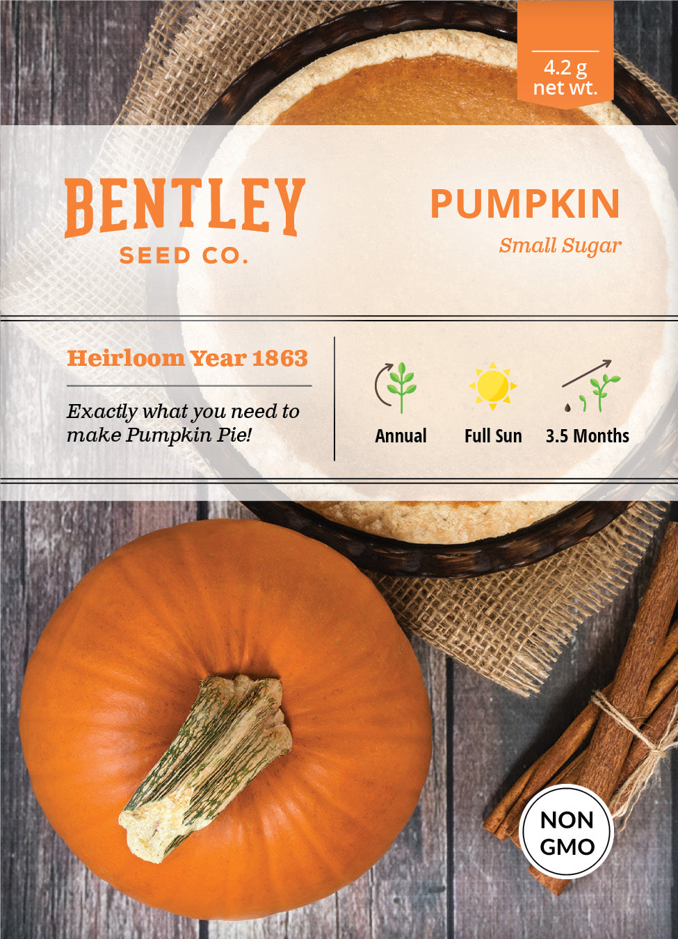 Pumpkin, Small Sugar Seed Packets seed packet