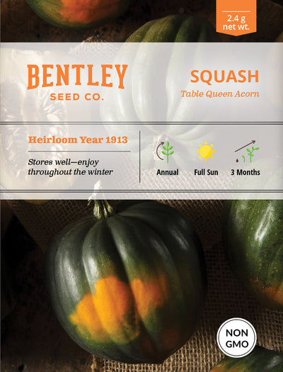 Squash, Acorn Table Queen Seed Packets flower seeds