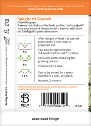 Squash, Spaghetti Seed Packets flower seeds