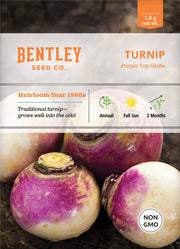 Turnip, Purple Top Seed Packets garden seeds