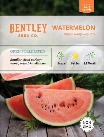 Watermelon, Sugar Baby Seed Packets seed packet