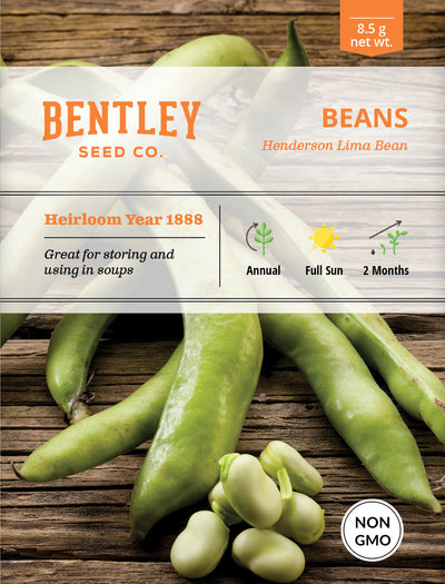Beans, Henderson's Lima Bean Seed Packets seed packet