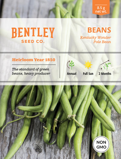 Beans, Kentucky Wonder Pole Bean Seed Packets seed packet