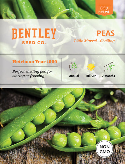 Peas, Little Marvel Shelling Seed Packets seed packet