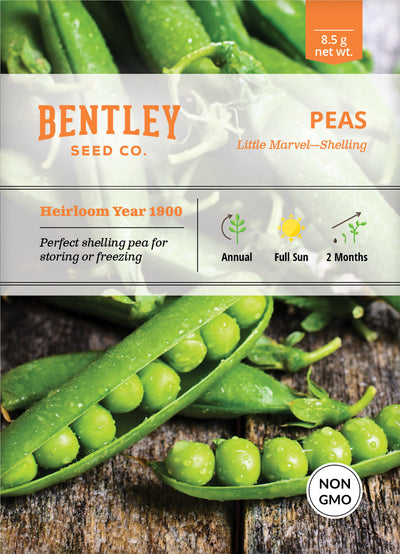 Peas, Little Marvel Shelling Seed Packets seed packet