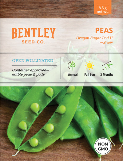 Peas, Oregon Sugar Pod Seed Packets seed packet