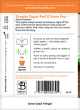 Peas, Oregon Sugar Pod Seed Packets
