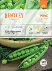 Peas, Sugar Snap Seed Packets seed packet