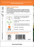 Peas, Sugar Snap Seed Packets