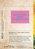 Custom Seed Packets - Thank You - Mammoth Sunflower - Bentley Seeds