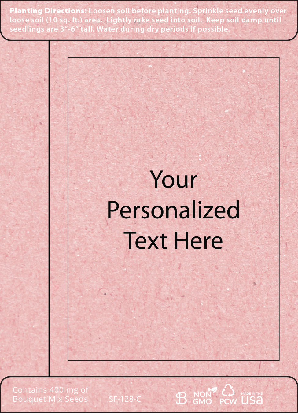 Personalized Custom Oh Baby Pink Seed Packets – Baby Shower Favor