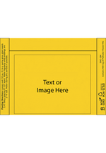 Yellow packaging with text or image placeholder