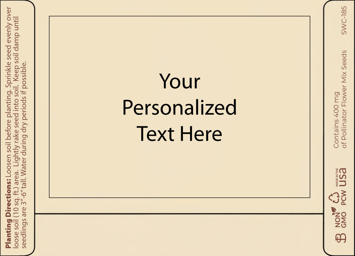 Custom Pollination Celebration Seed Packets - Wildflowers