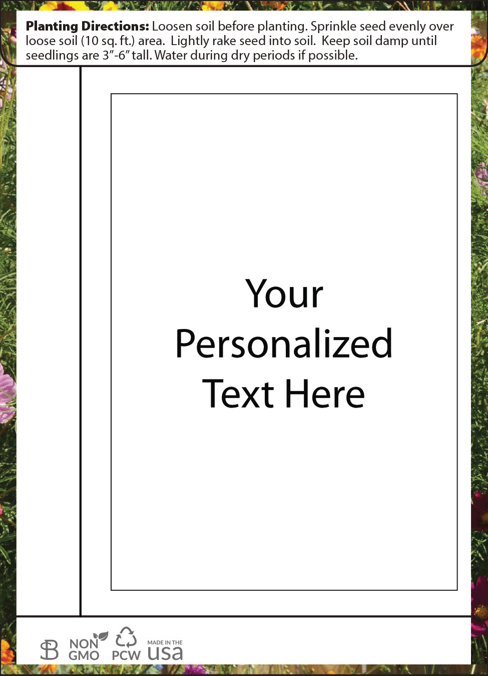 Personalized Custom Corporate Wildflower Seed Packets