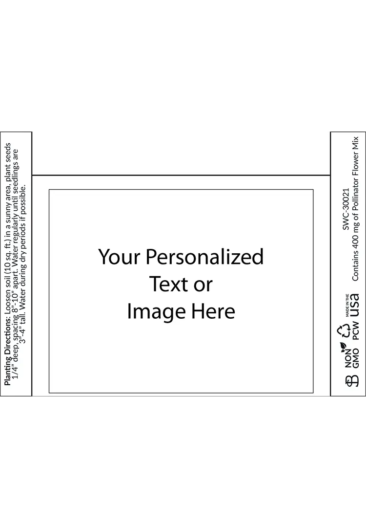 Personalized Seed Packets - Blank White - Pollinator Wildflower Mix