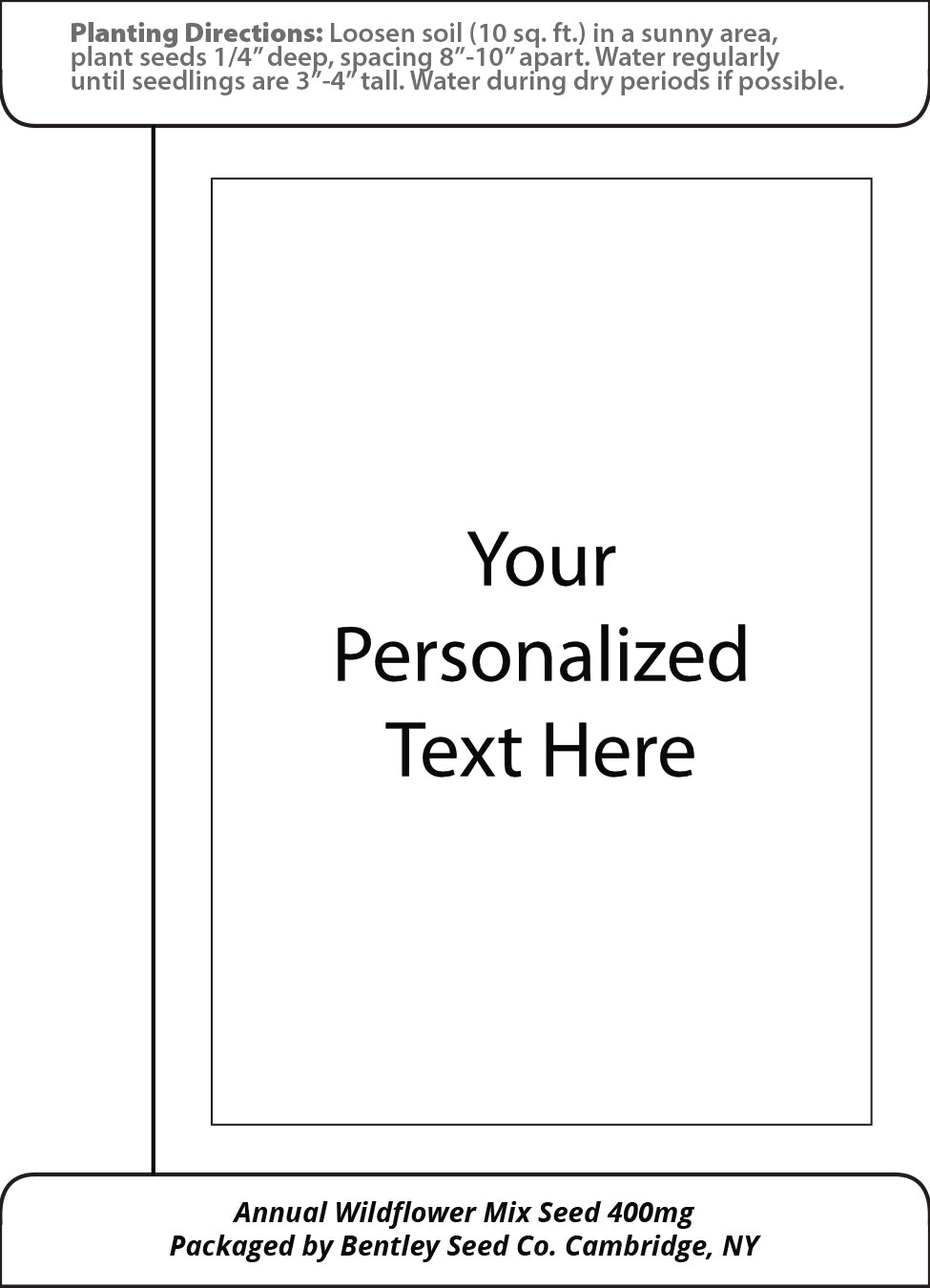 Personalized Custom Wildflower Seed Packets - Blank