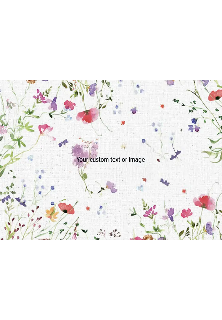 Personalized Seed Packets - White Floral Horizontal - Pollinator Wildflower Mix