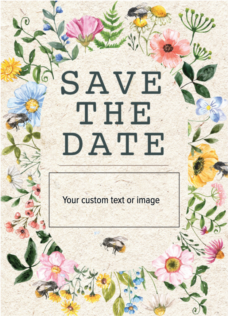 Personalized Seed Packets - Save The Date  - Pollinator Wildflower Mix