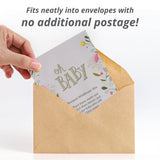 Add to envelope and mail, no additional postage needed Oh Baby - Baby Shower" Light Gray Bouquet Flower Seed Favor - Bentley Seeds