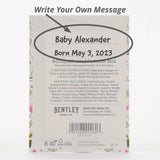 Write your own personalized custom message. Oh Baby - Baby Shower Light Gray Bouquet Flower Seed Favor - Bentley Seeds