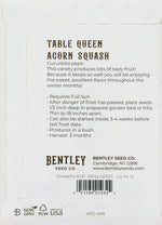 Squash-Acorn Table Queen 1913 Back Packet