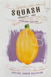 Squash-Spaghetti 1850, front of seed packet