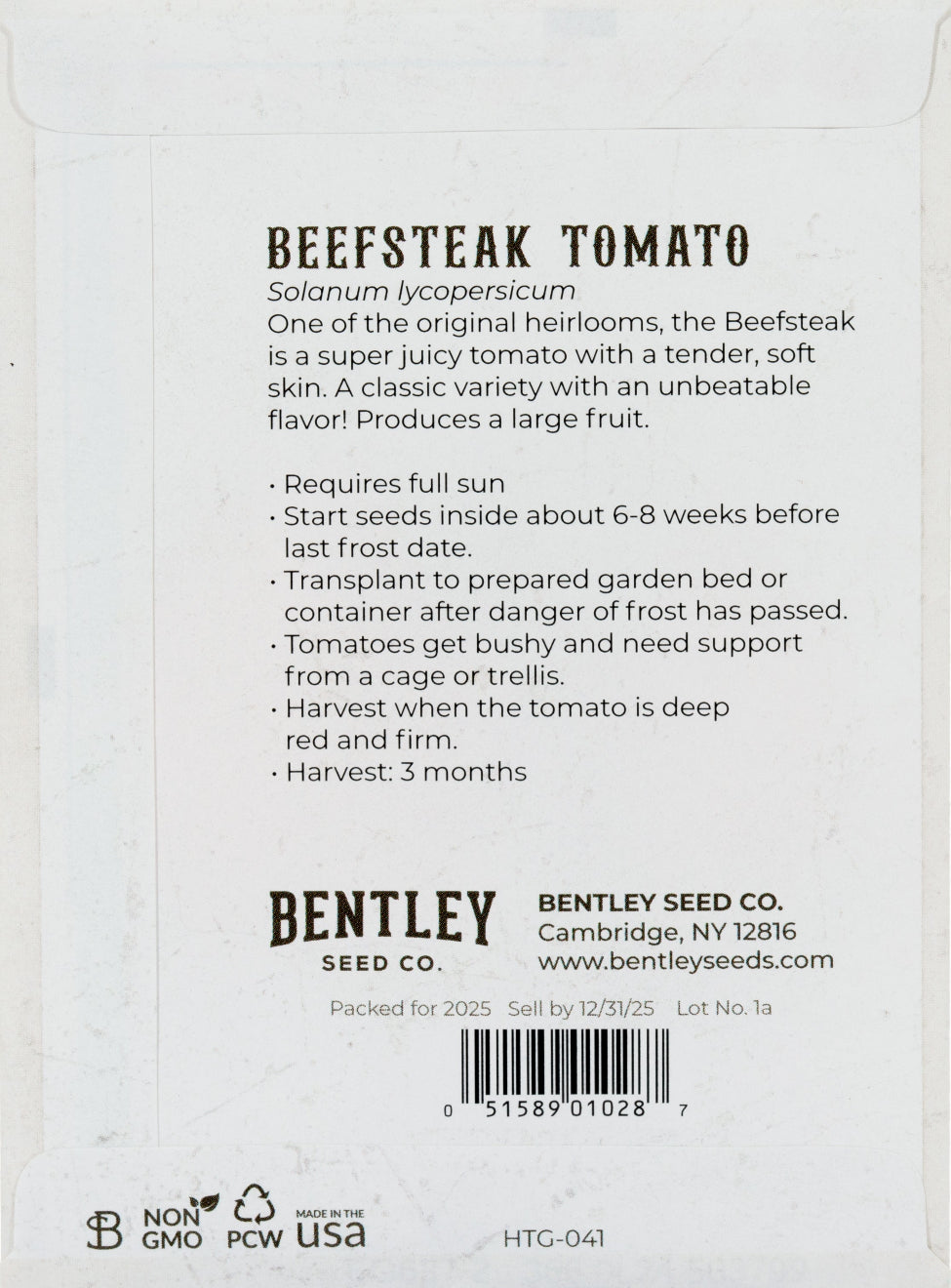 Tomato-Beefsteak 1885 Back Packet