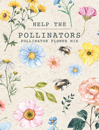 Help Pollinators Kraft Bee seed packet