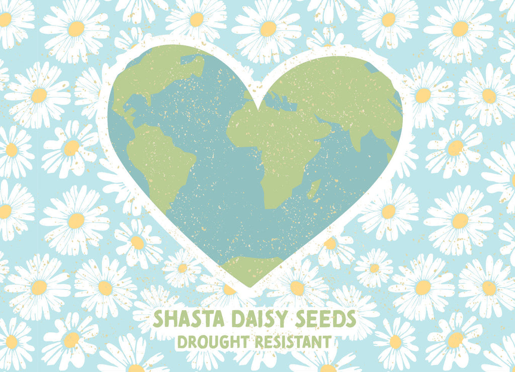 2023 Earth Day Earth Daisy-Horizontal - Shasta Daisy Seed Packets - Bentley Seeds