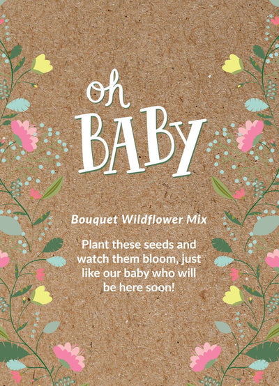 Oh Baby Baby Shower Brown flower seeds