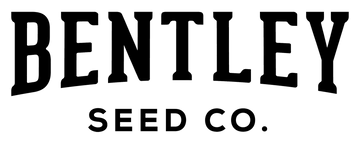 Bentley seeds logo featuring company name in a serif style font
