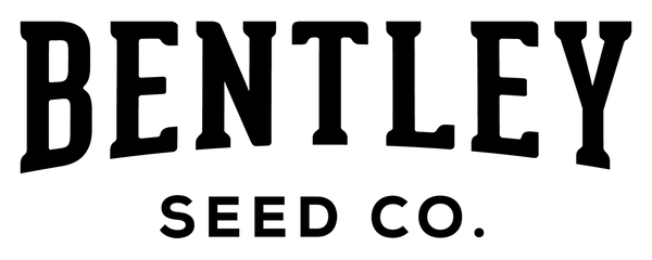 Bentley seeds logo featuring company name in a serif style font