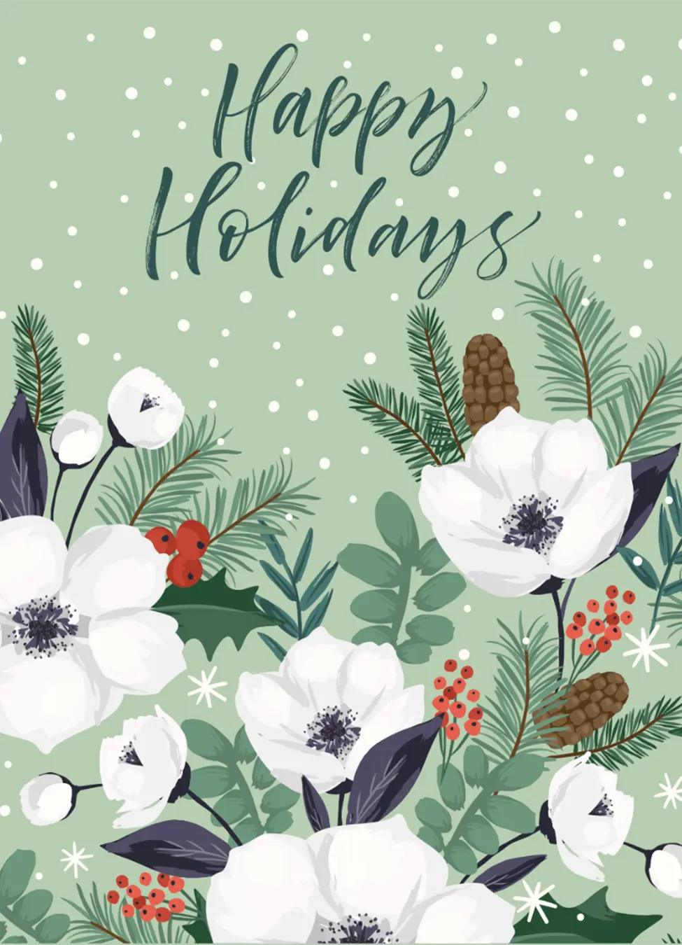 White Flowers and Pine - Flanders Poppy Seed Packets