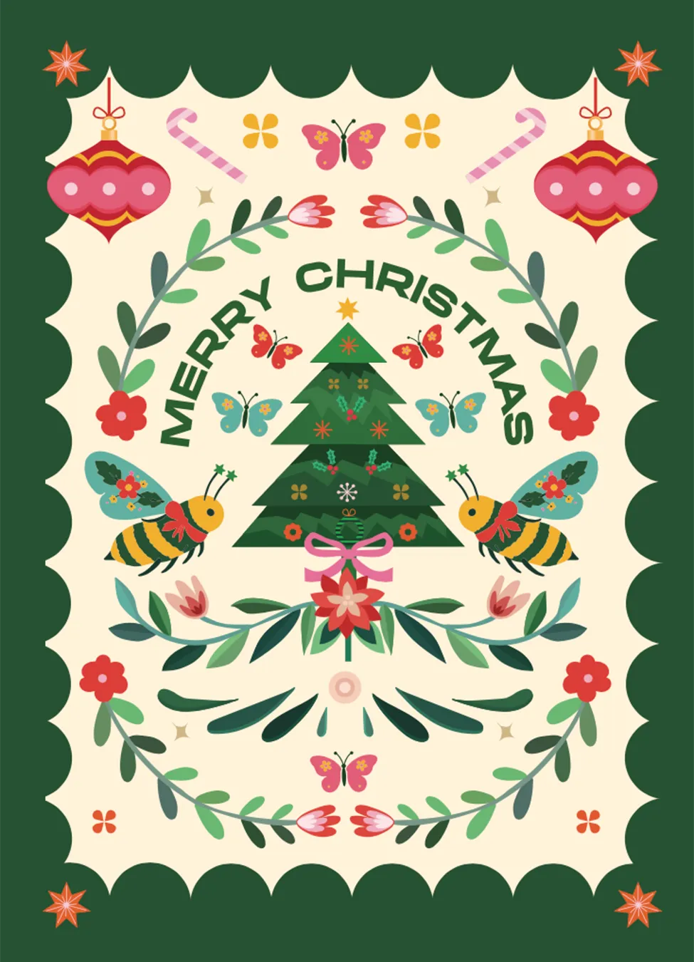 Nordic Meadows Christmas - Bee Feed Wildflower Mix Seed Packets