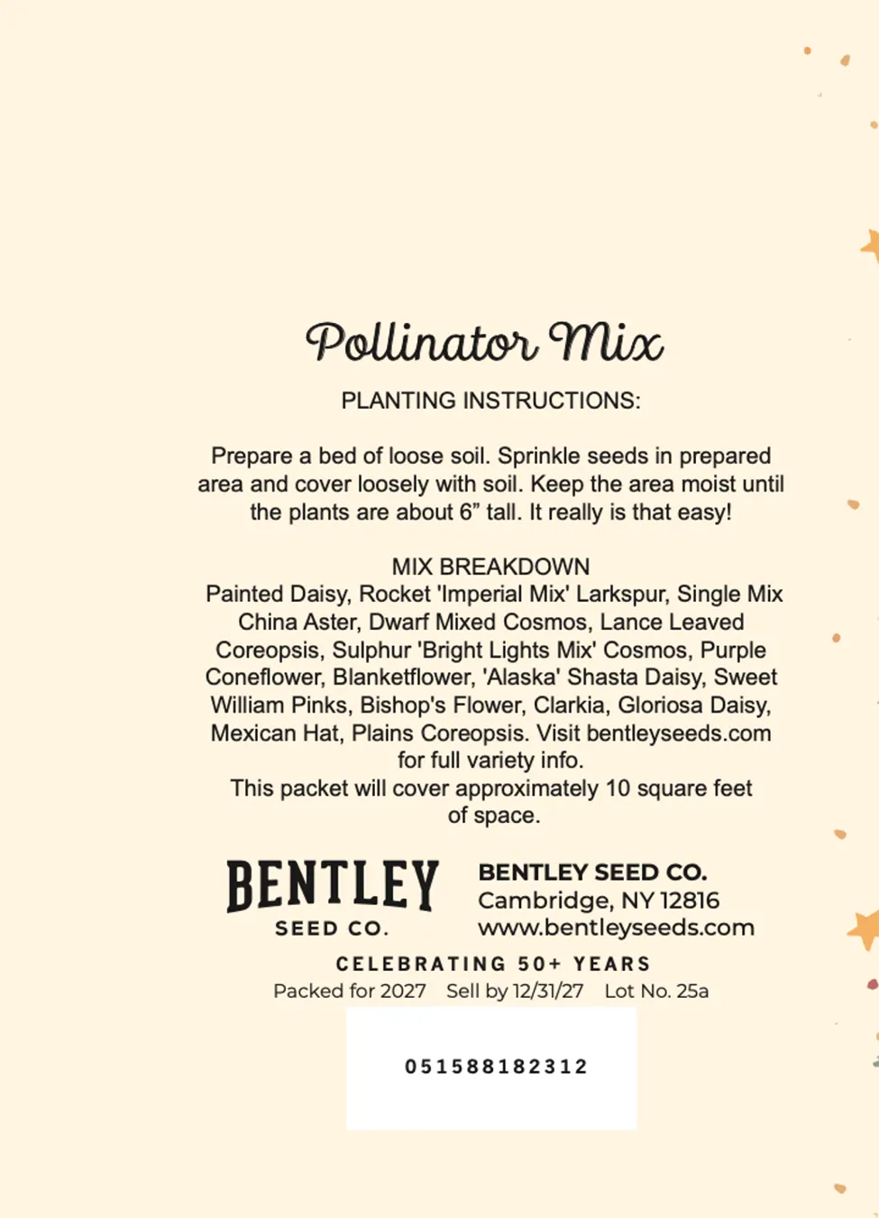 Joyful Holidays - Pollinator Wildflower Mix Seed Packets