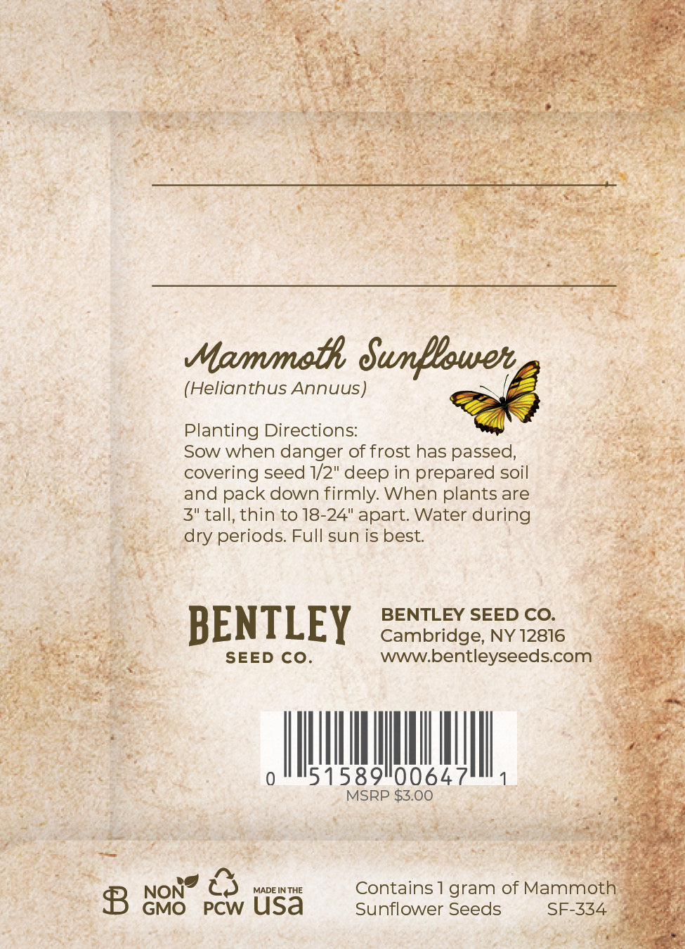 direction to plant sunflower seeds Happy Birthday - Sunflower - Mammoth Sunflower Seed Packets