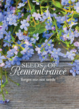 Custom Seed Packets: "Seeds of Remembrance - Memorial" Forget Me Not Seed Favor (Cynoglossum amabile) - Bentley Seed